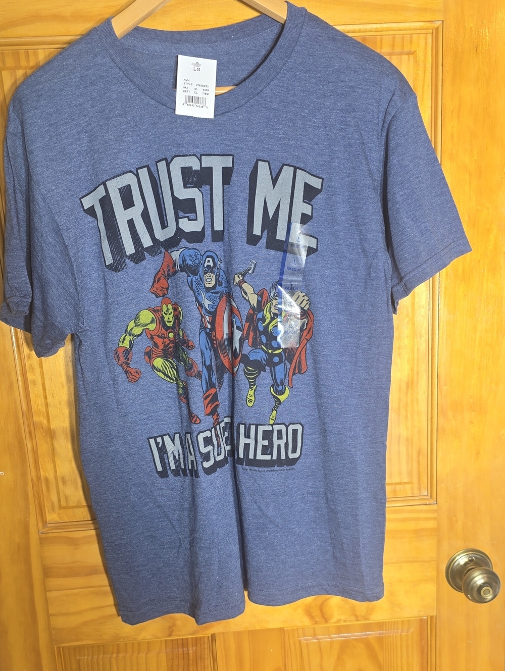 Marvel Blue 'Trust Me' Avengers Graphic Tee